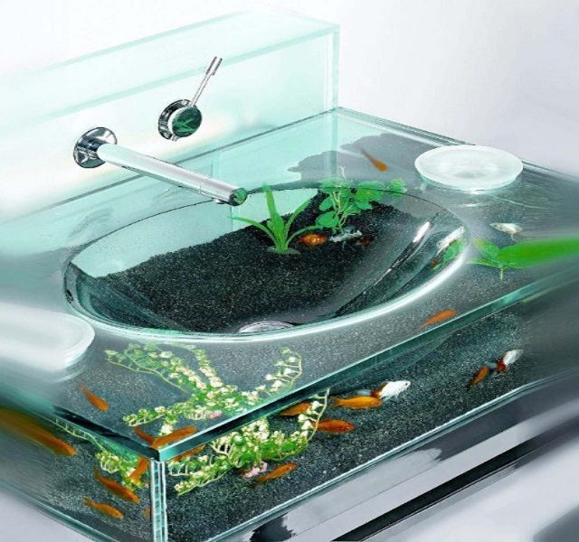 Раковина и аквариум одновременно