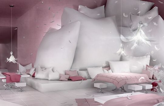 Важность розового цвета в спальнях