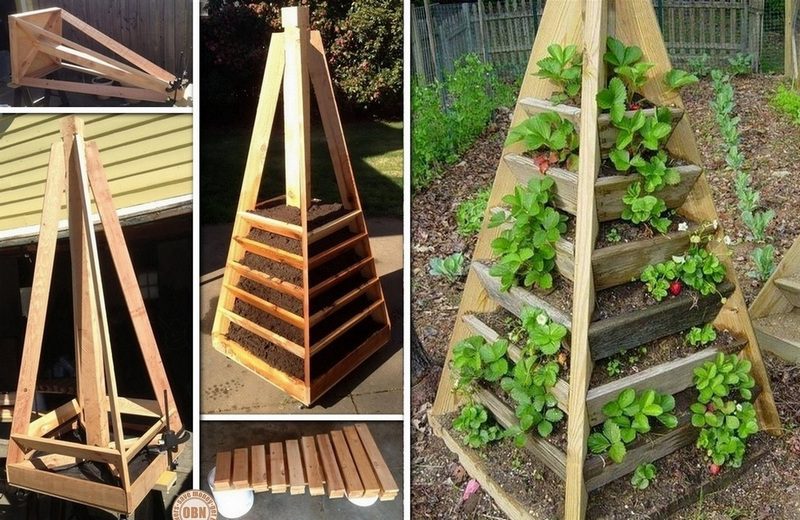 Vertical Pyramid Garden Planter - DIY - iCreatived