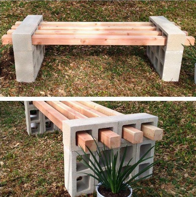Simple DIY Outdoor Bench Idea - iCreatived