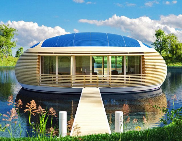 Плавающая солнечная энергия Waternest Eco-Home
