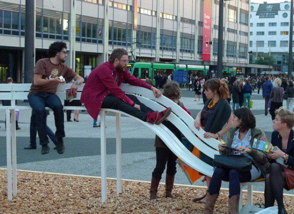 Modified Social Benches by Jeppe Hein 9