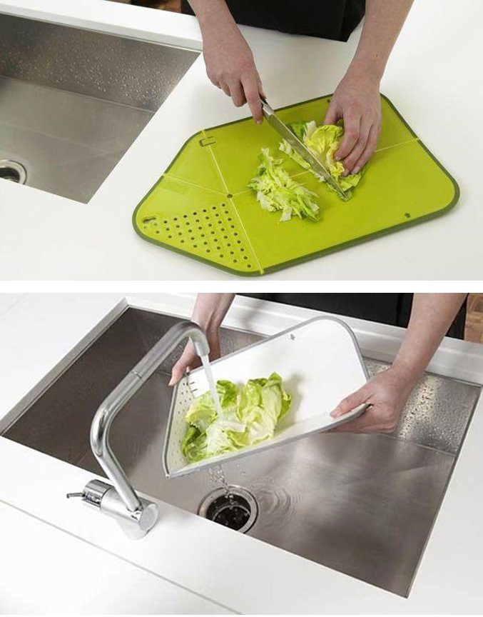 Slice, chop & drain with a Foldable Chopping Board