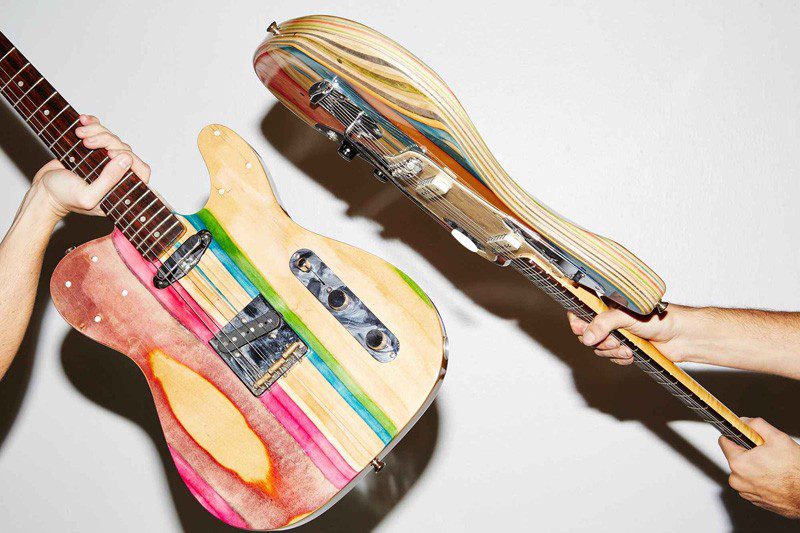Guitars Made From Used Skateboard Decks 2