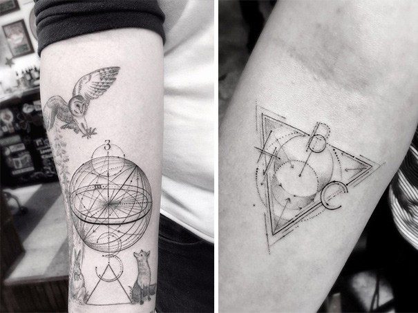 Geometric And Linear Tattoos By Dr. Woo 9