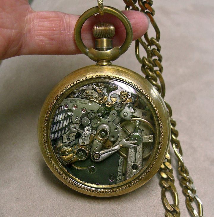 Gorgeous Tiny Sculptures Made of Recycled Watches 4