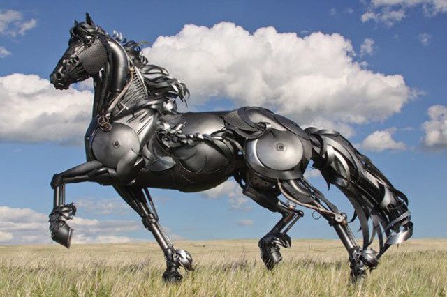 Amazing Sculptures Out of Old Farm Tools 2