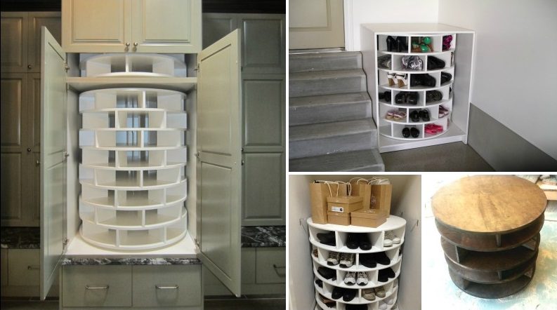 Lazy Susan Shoe Rack