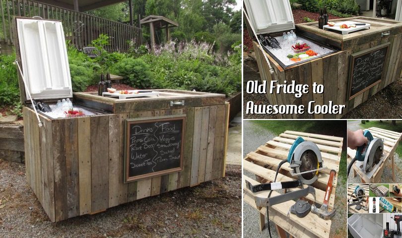 Turning an Old Broken Refrigerator into an Awesome Rustic Cooler ...