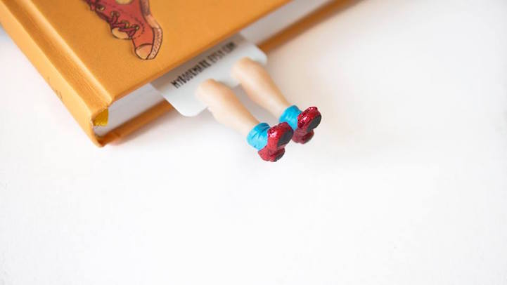 Quirky Bookmarks Look Like Tiny Legs of Literary Characters Sticking Out Between Pages 17