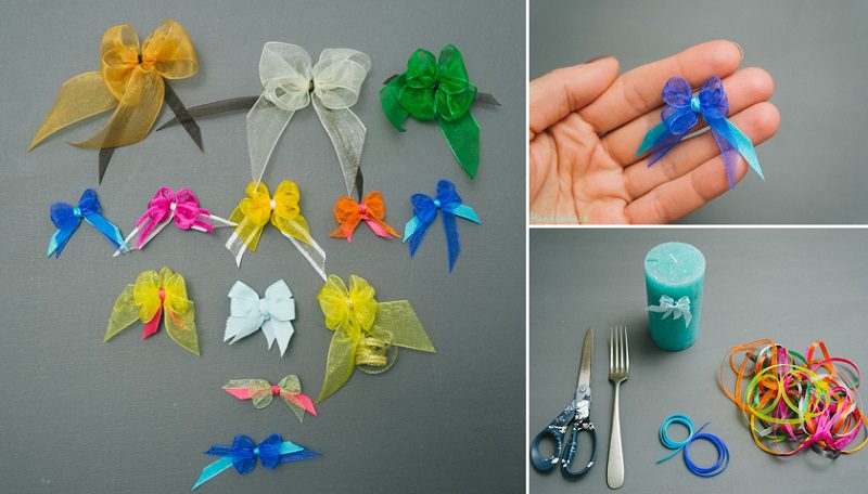 How to Make Cute and Tiny Bow using Ordinary Fork