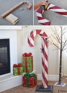 DIY Candy Cane Stocking Post