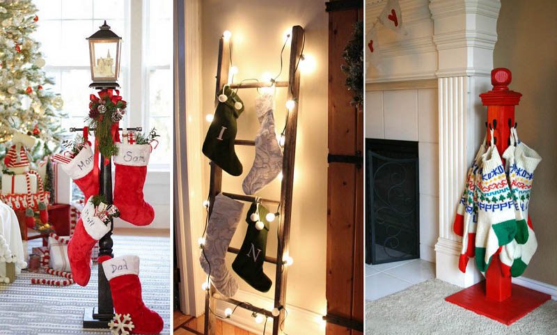 25+ DIY Christmas Stocking Holder Ideas | iCreatived