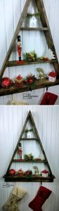 DIY Christmas Tree Shelf Stocking Holder