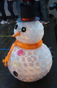 DIY Plastic Cups Snowman