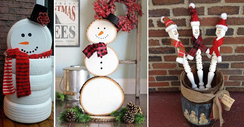 40+ Beautiful DIY Snowman Ideas for Christmas Decoration | iCreatived