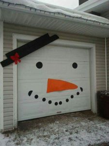 Snowman Garage Door