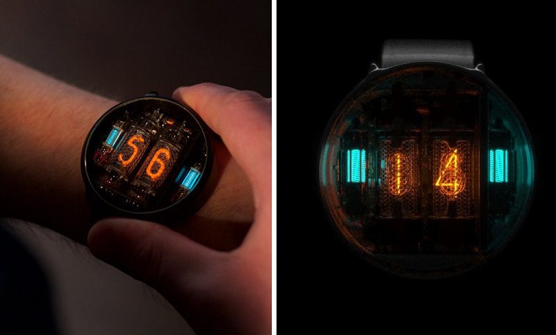 Nikola Tesla Style NIWA Nixie Tube Watch