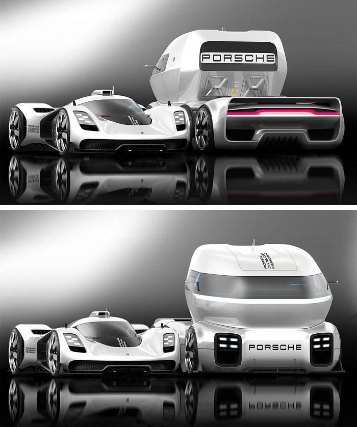Unique Futuristic Porsche GT Vision Truck Design