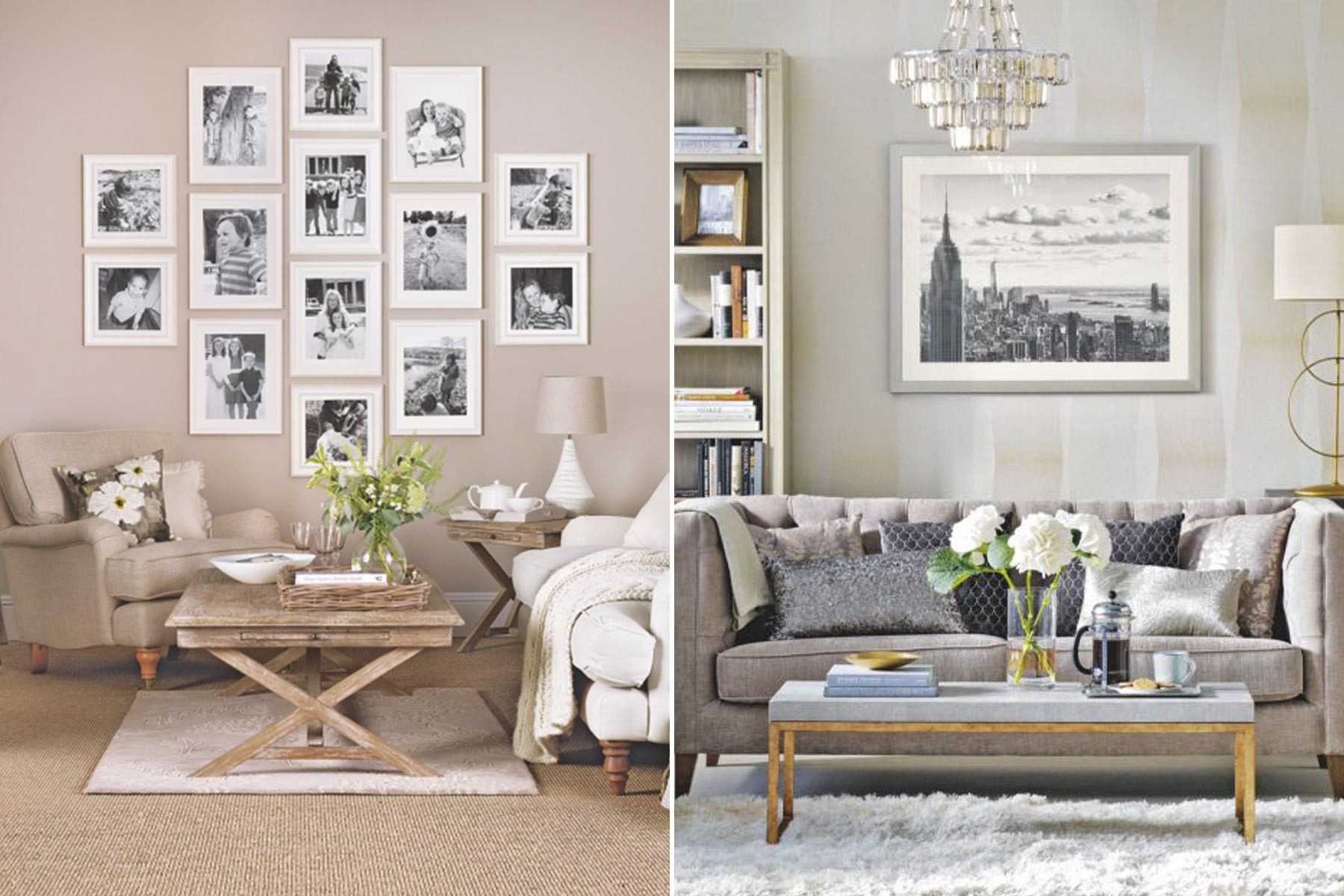 living room decorate with photos