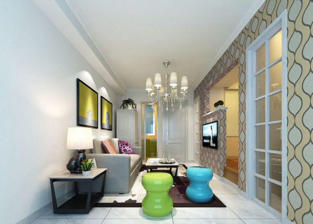 Rectangular Living Room Decoration | iCreatived