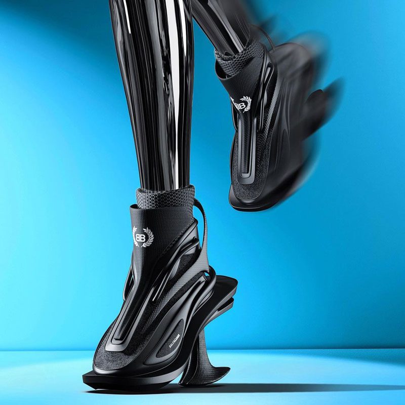 A Futuristic Design: Balenciaga High-Heel Sneaker