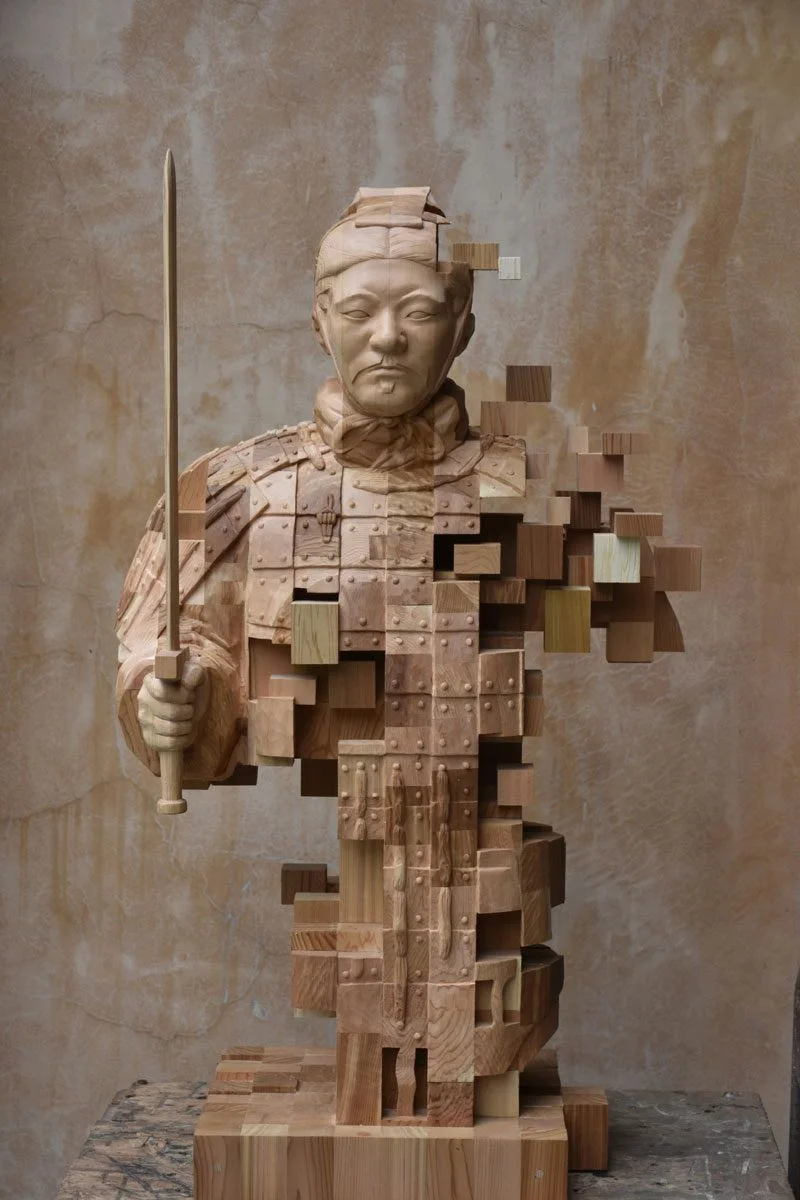 Han Hsu-Tung: Pixelated Wooden Sculpture Master | iCreatived