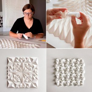 Anna Kruhelska and her paper sculptures