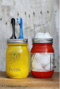 DIY painted jars