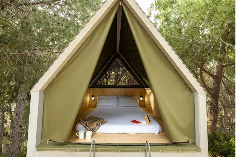 inside of the camping suite