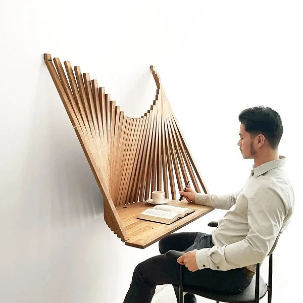 Flow Wall Desk is Both Multifunctional and a Piece of Art