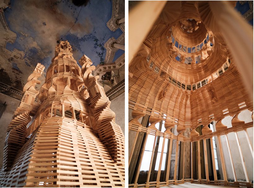 inside of wooden architecture
