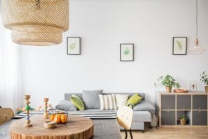 Living room decorated with accessories