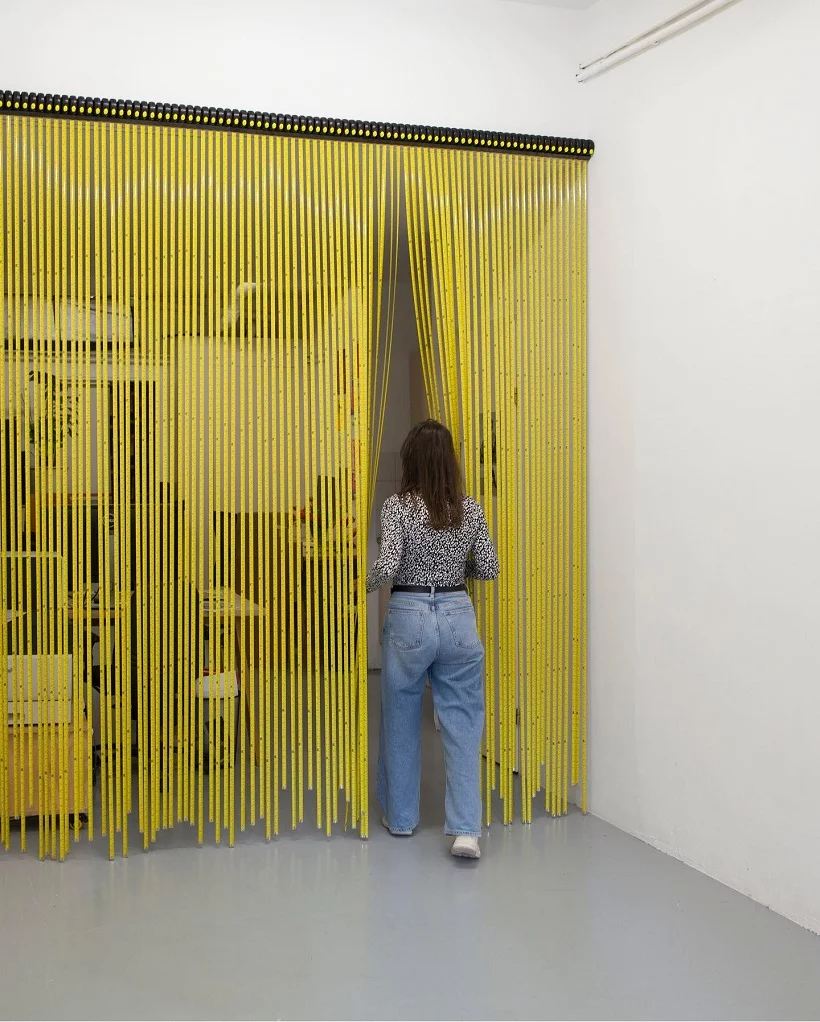 rolled out curtain