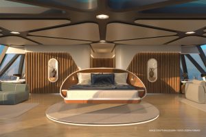master suite of the superyacht