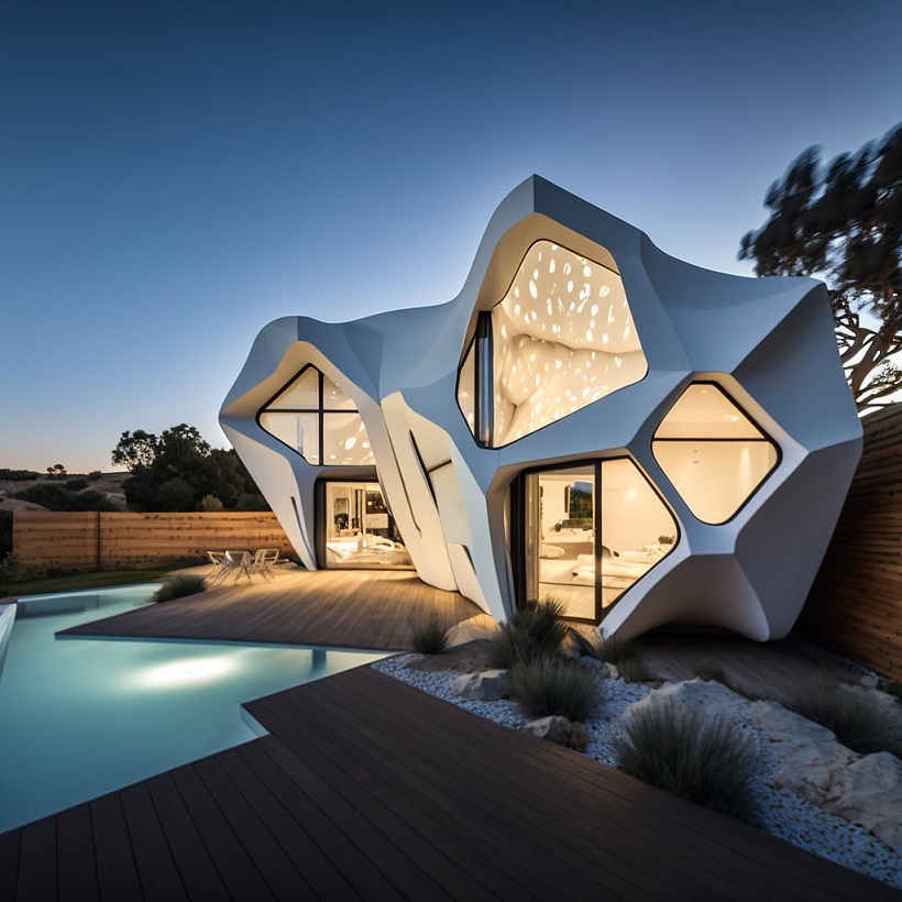 honeycomb shaped villa