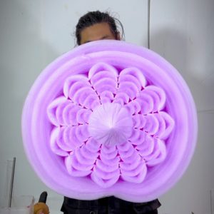 Purple cotton candy flower