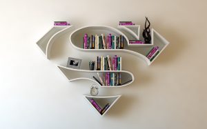 superhero bookshelves