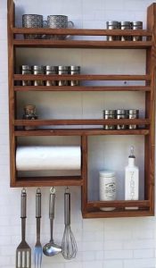 wall-mounted kitchen shelf