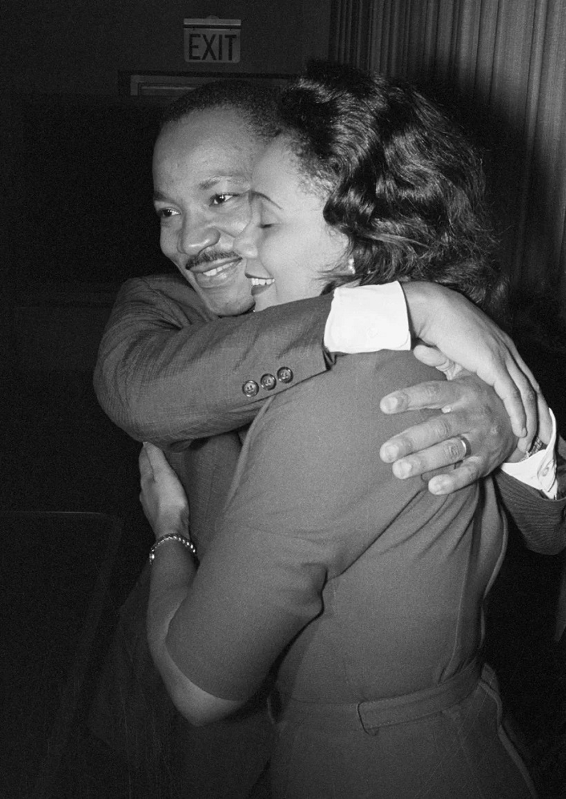 protohraph of Martin Luther King and his wife after winning Nobel Peace Prize