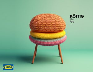 AI-generated IKEA designs chair and stool