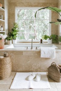 soothing colors of a bathroom