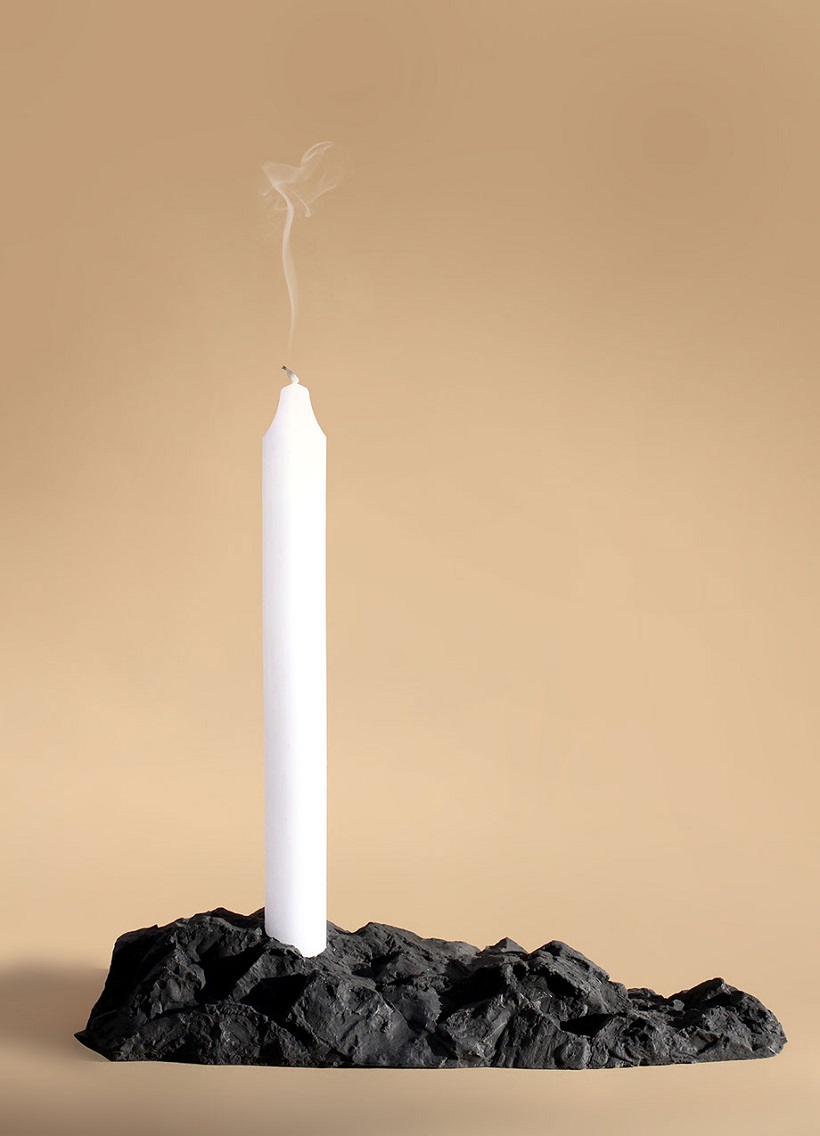 black mountain candle holder