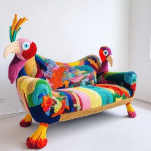 two crochet birds