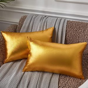 metallic pillow covers