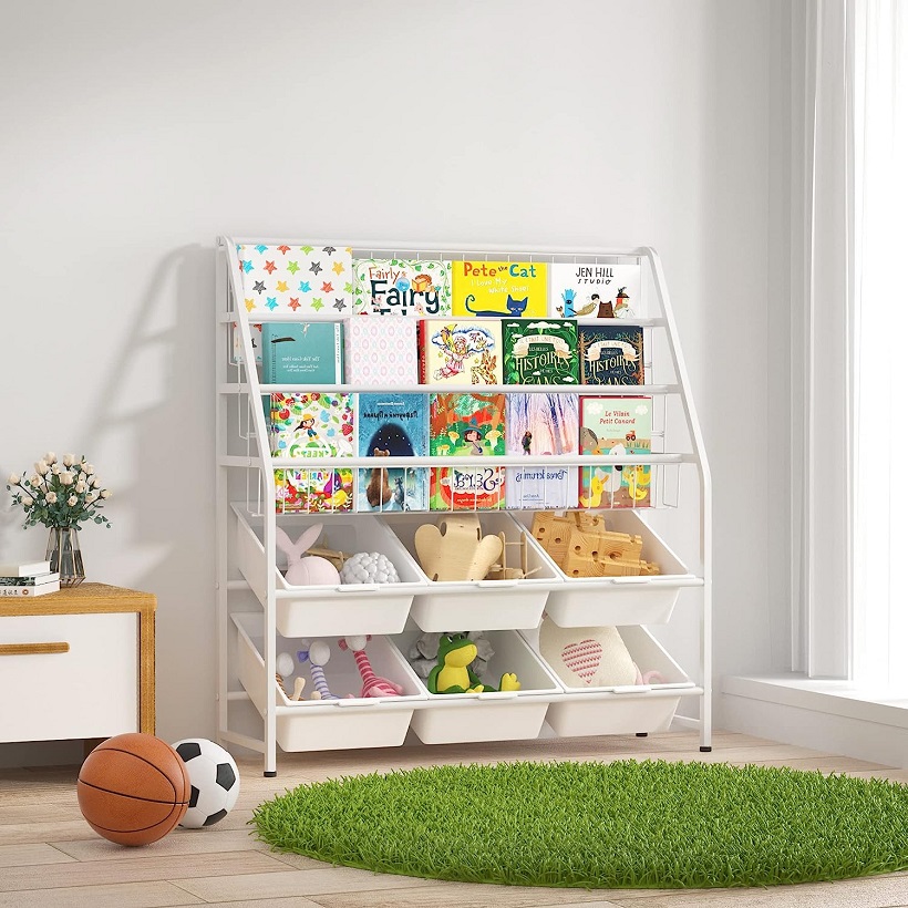 Kids Bookcases with Storage Bins
