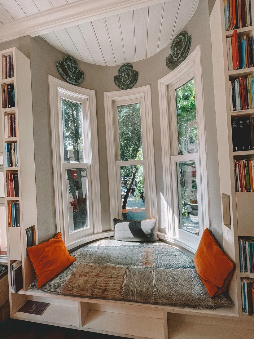 home library near window