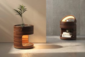 side table with ambient light
