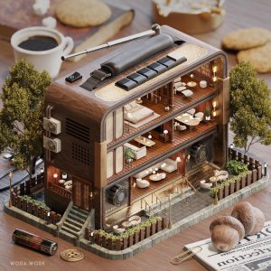 apartment design in radio shape