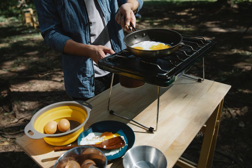 cooking in the camp